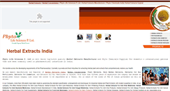 Desktop Screenshot of herbalextractsindia.com