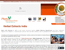 Tablet Screenshot of herbalextractsindia.com